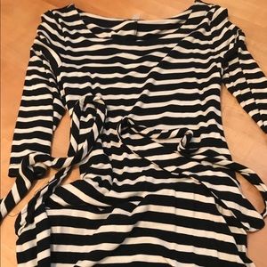 Banana Republic Striped Dress with Belt. XS P